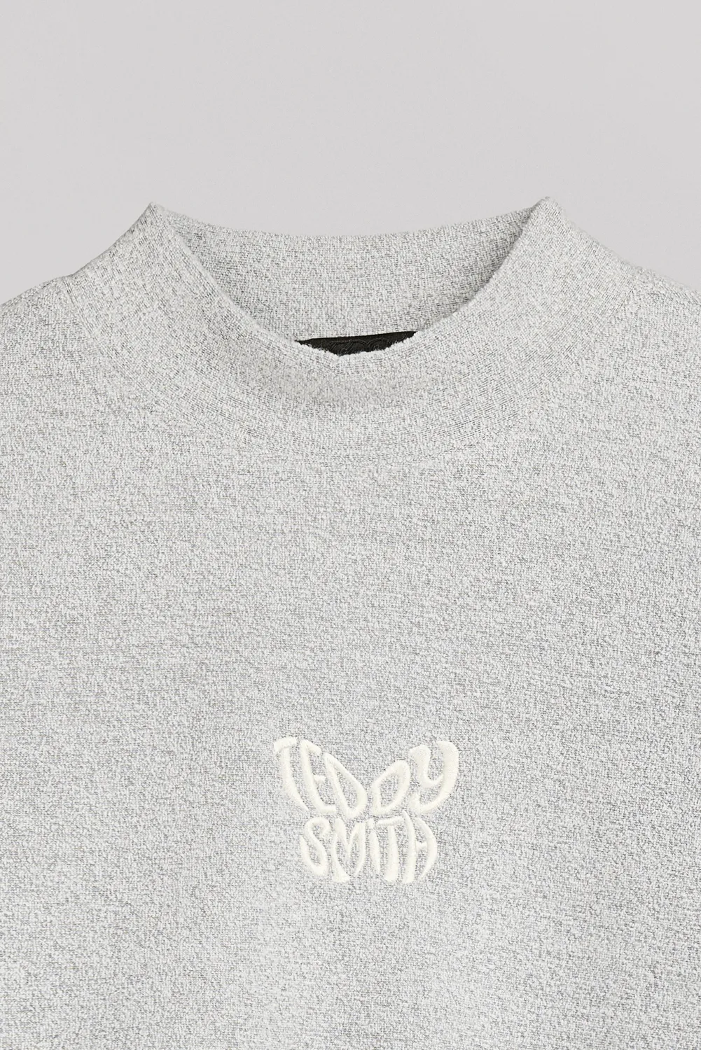 Teddy Smith S-Ody JR Felpa Grigio Collo Alto Bimba