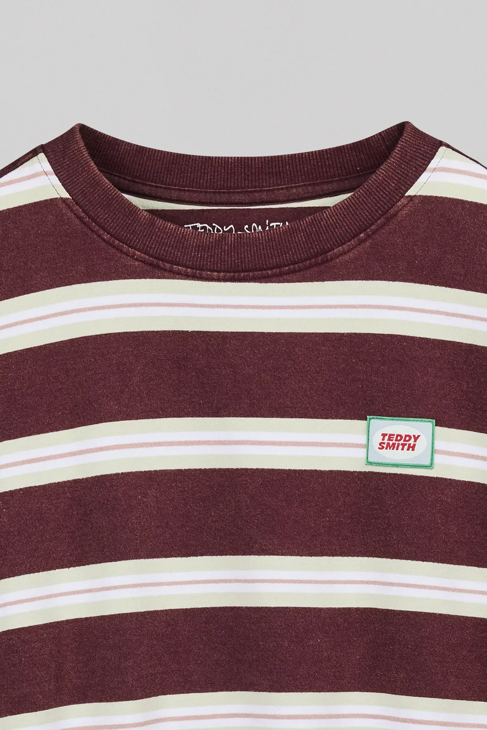 Teddy Smith S-Kate RC JR Felpa Bambino Bordeaux Righe Cotone