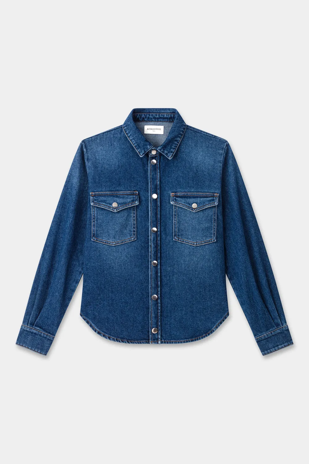 acquaverde Topaze camicia jeans Worn denim medio
