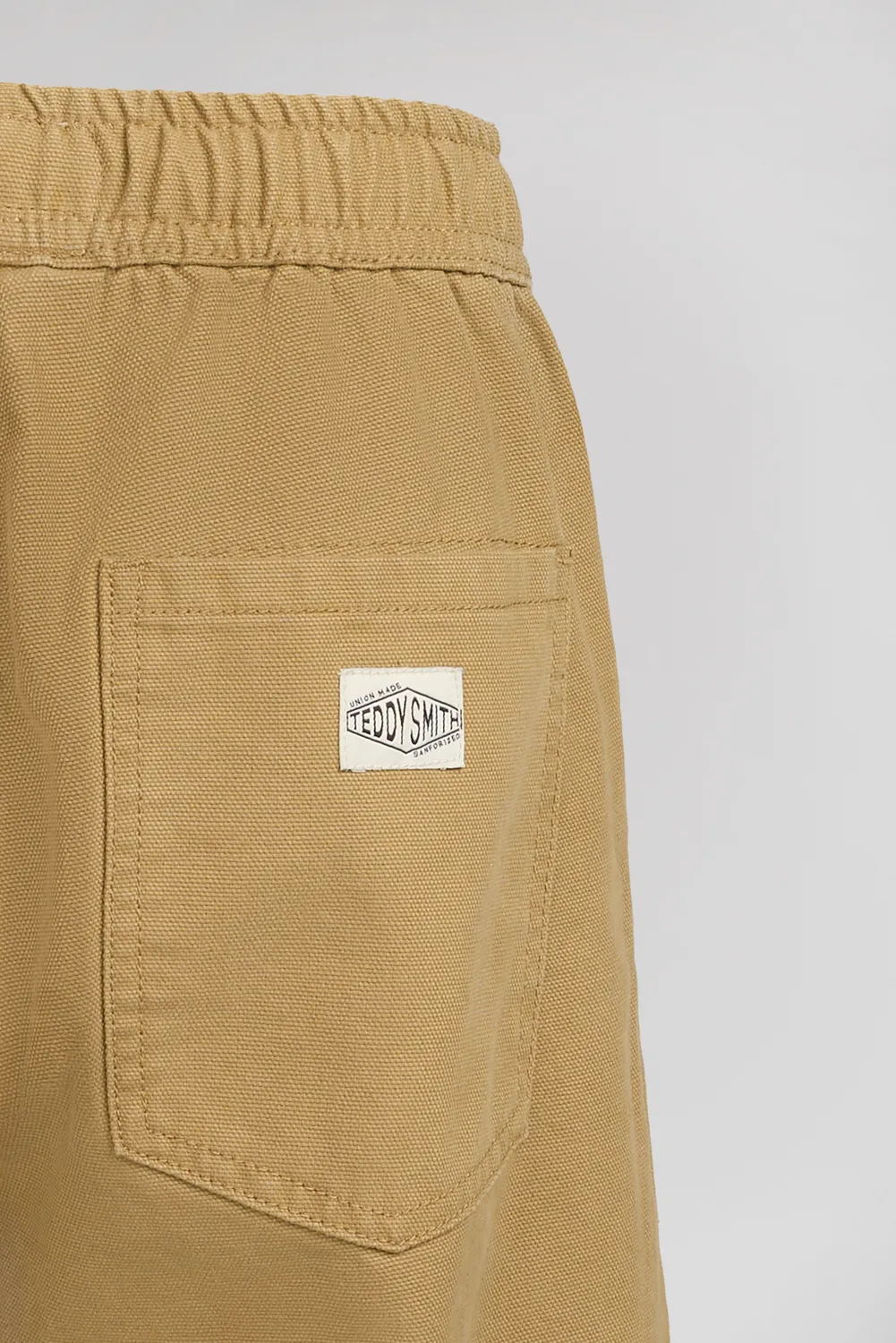 Teddy Smith P-Dexter Jr pantaloni bimbo beige tela ampia