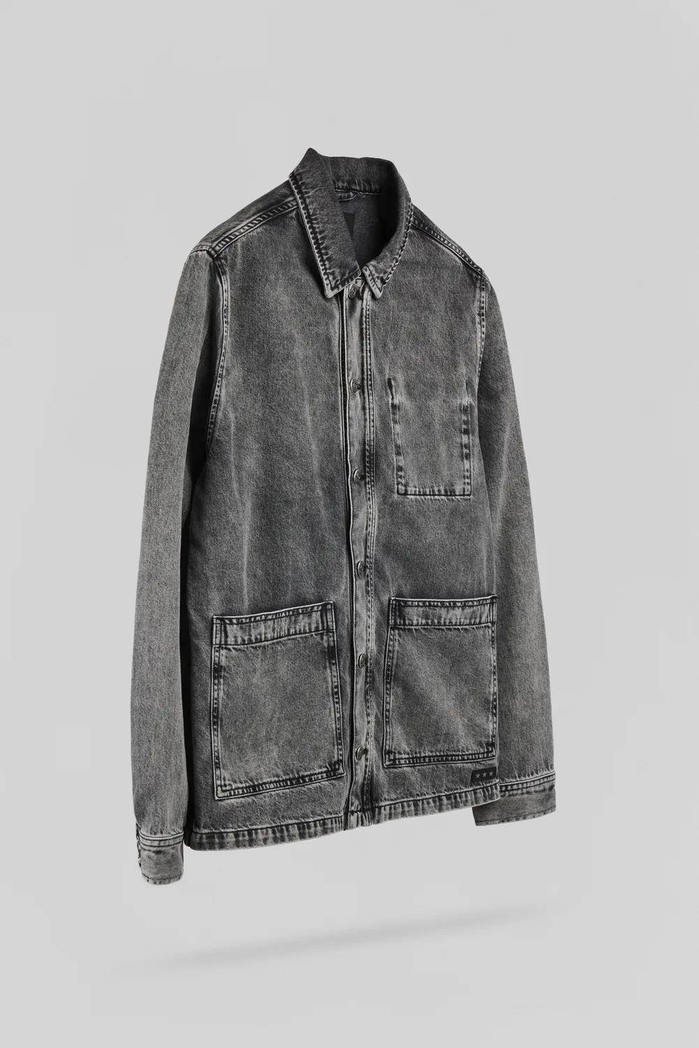Teddy Smith V-Regent giacca denim uomo grey vintage