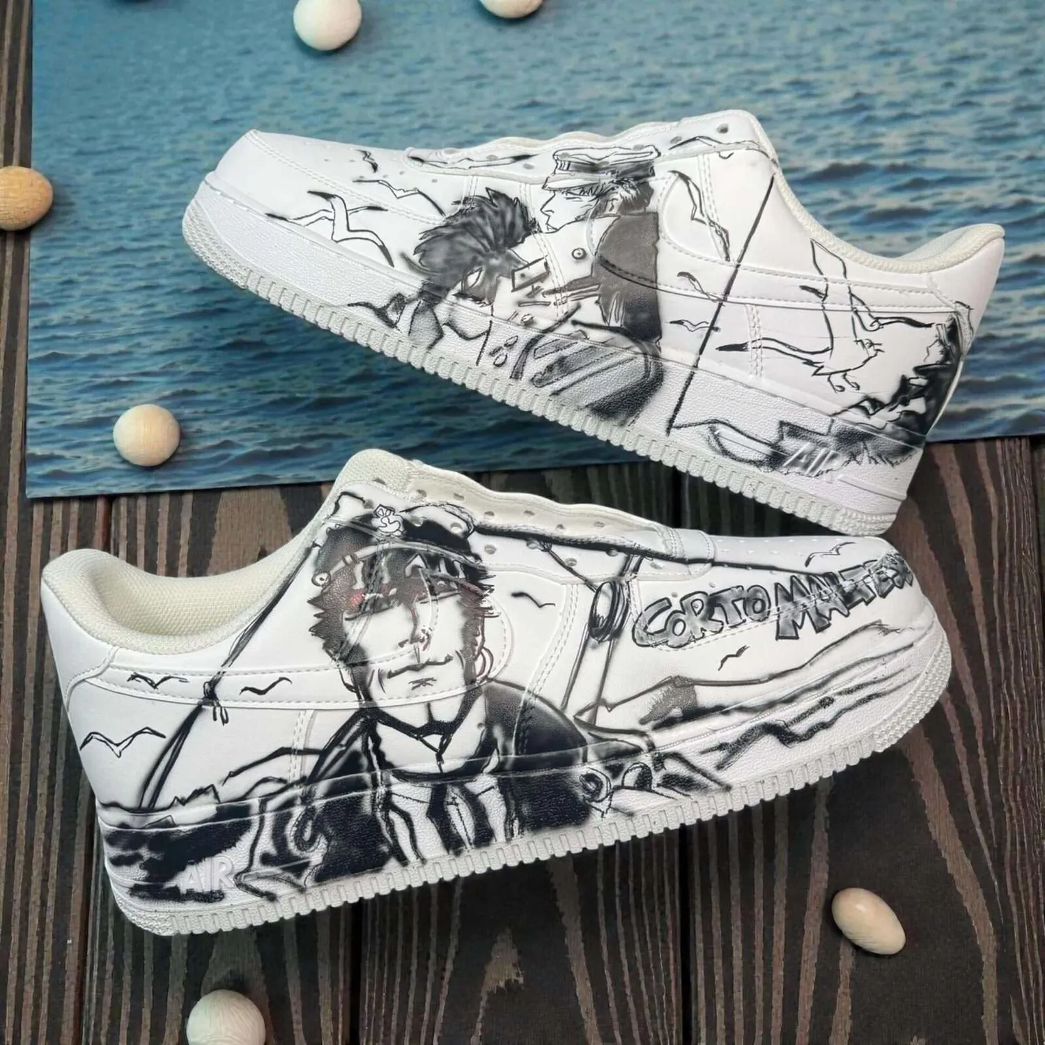 Nike Air Force 1 Corto Maltese sneakers custom dipinte