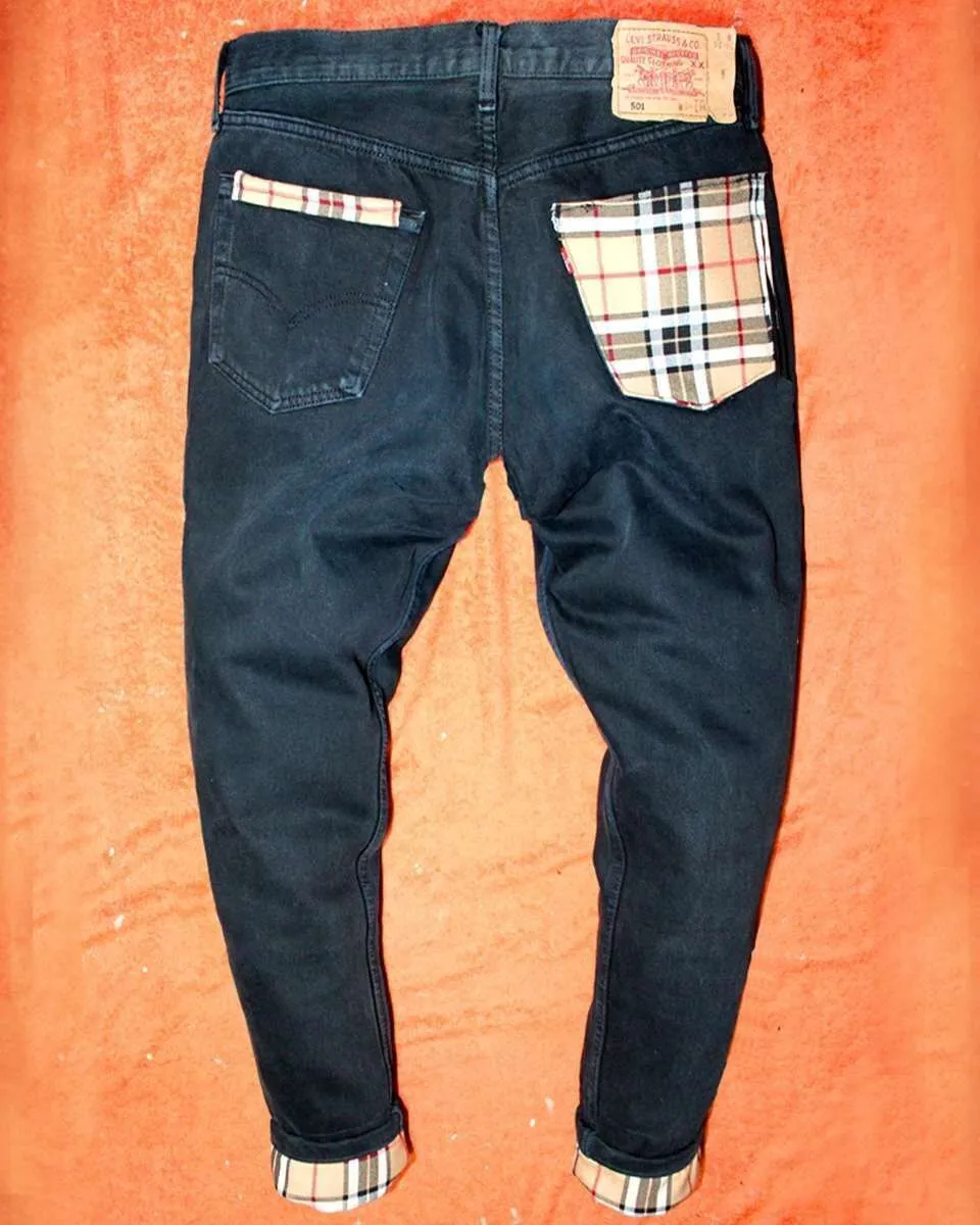 Never Say Never 07 Jeans Vintage Black Personalizzati Check