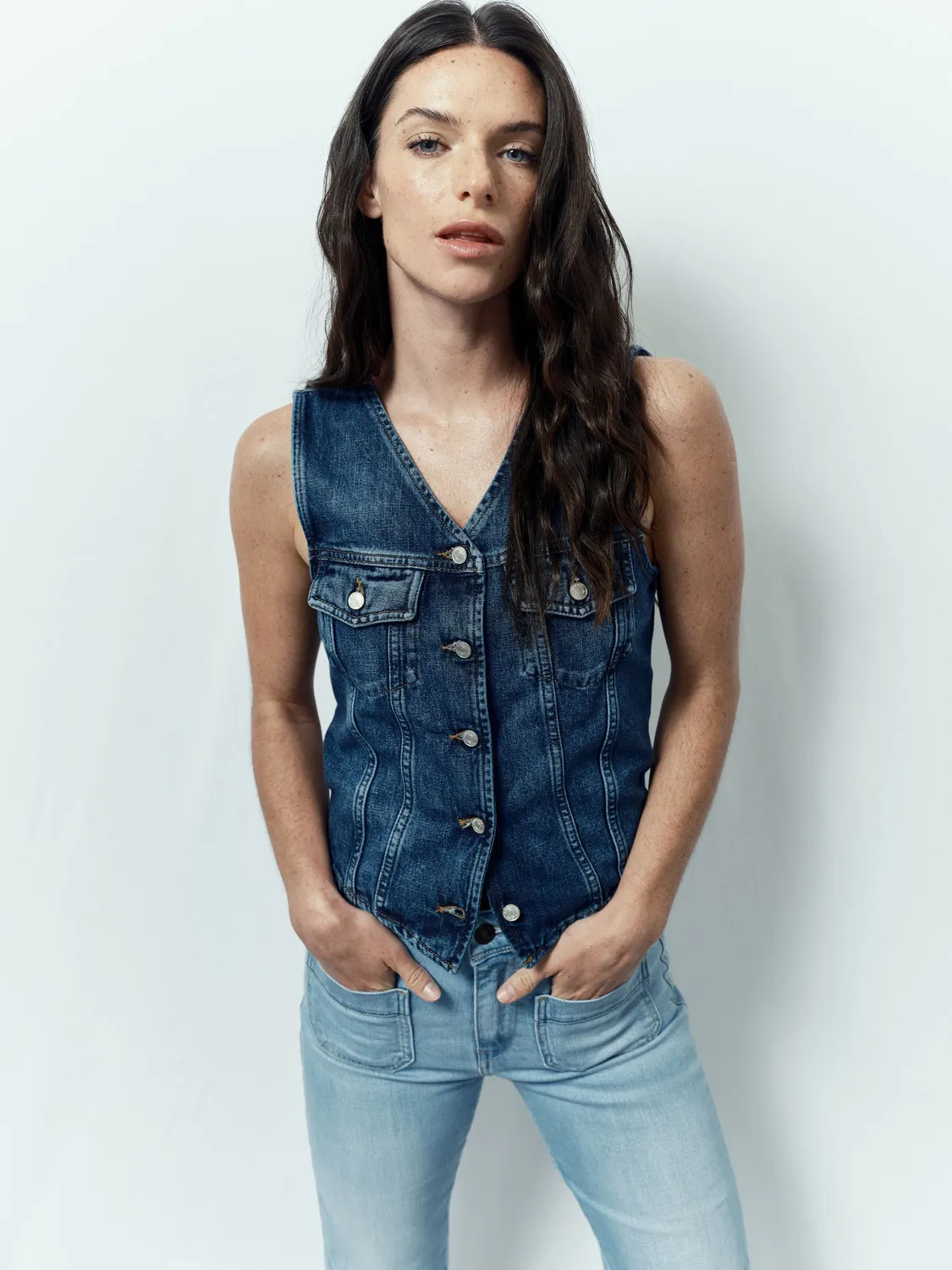 Acquaverde Rider Gilet Denim Aged Wash