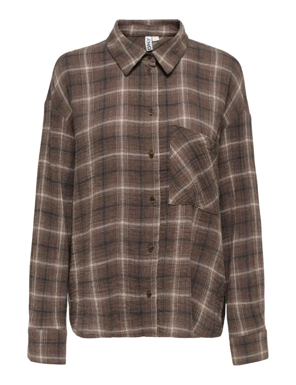 ONLY Onlfajan camicia a scacchi donna XL manica lunga