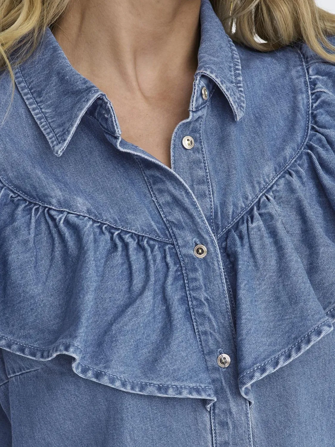 Only Onlindigo Camicia Denim Donna Blu Indaco