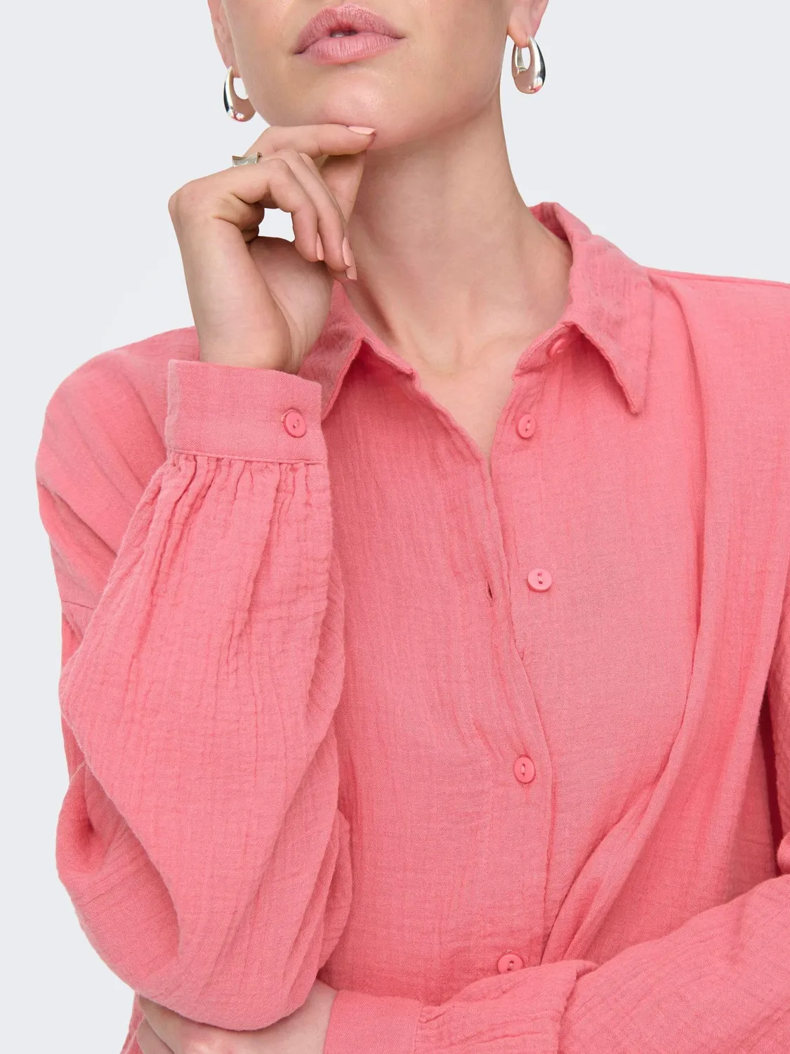 ONLY Onlthyra Camicia Donna Sun Kissed Coral viscosa