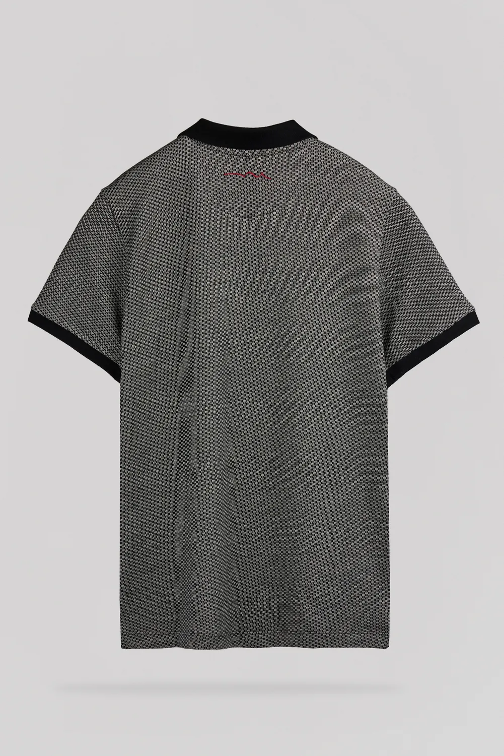 Teddy Smith P-Osey polo uomo nero jacquard cotone manica corta