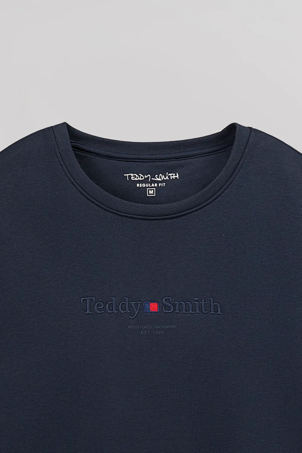 Teddy Smith S-Jim felpa girocollo blu total navy