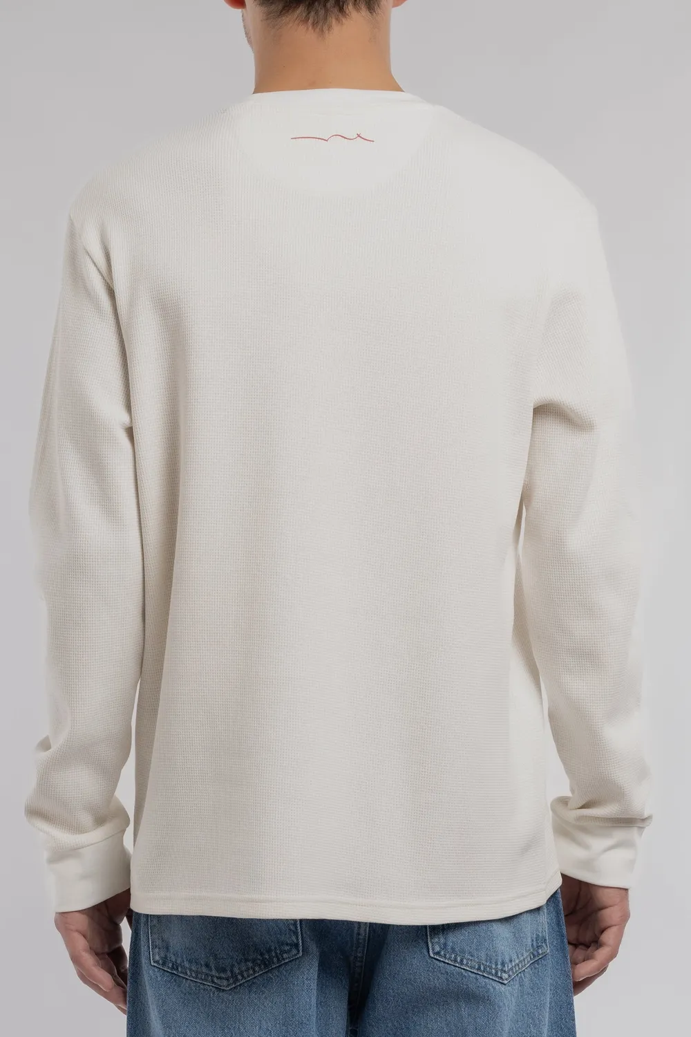 Teddy Smith T-Waffle ML T-shirt maniche lunghe Middle White waffle