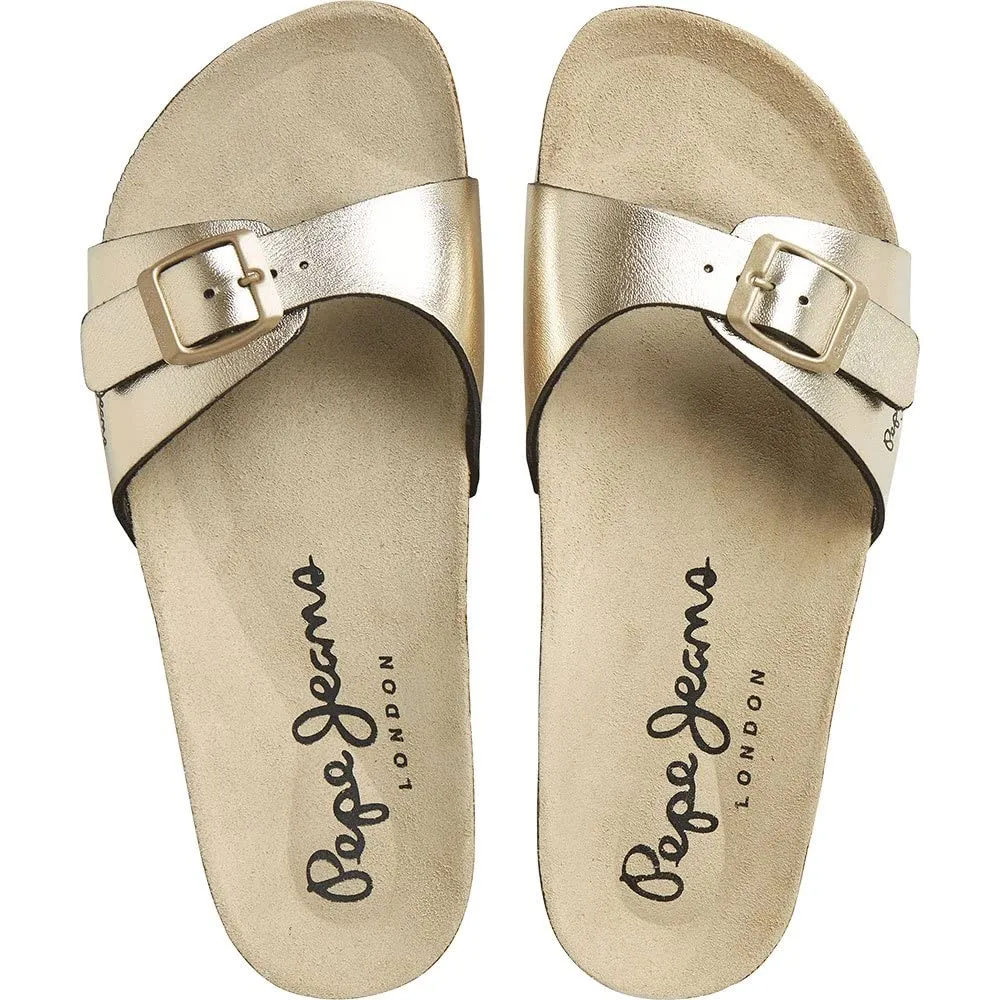 Pepe Jeans Oban Metal W sandali giallo dorato sughero
