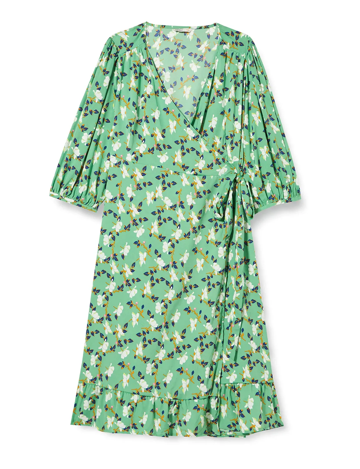 ONLY Onlolivia abito wrap midi taglia S manica 3/4