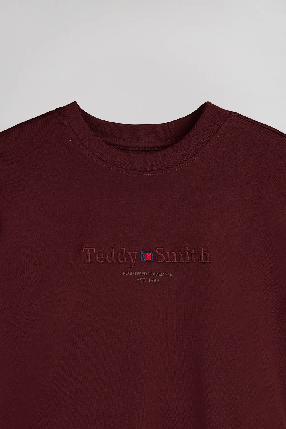 Teddy Smith T-Jim MC JR t-shirt bordeaux ragazzo