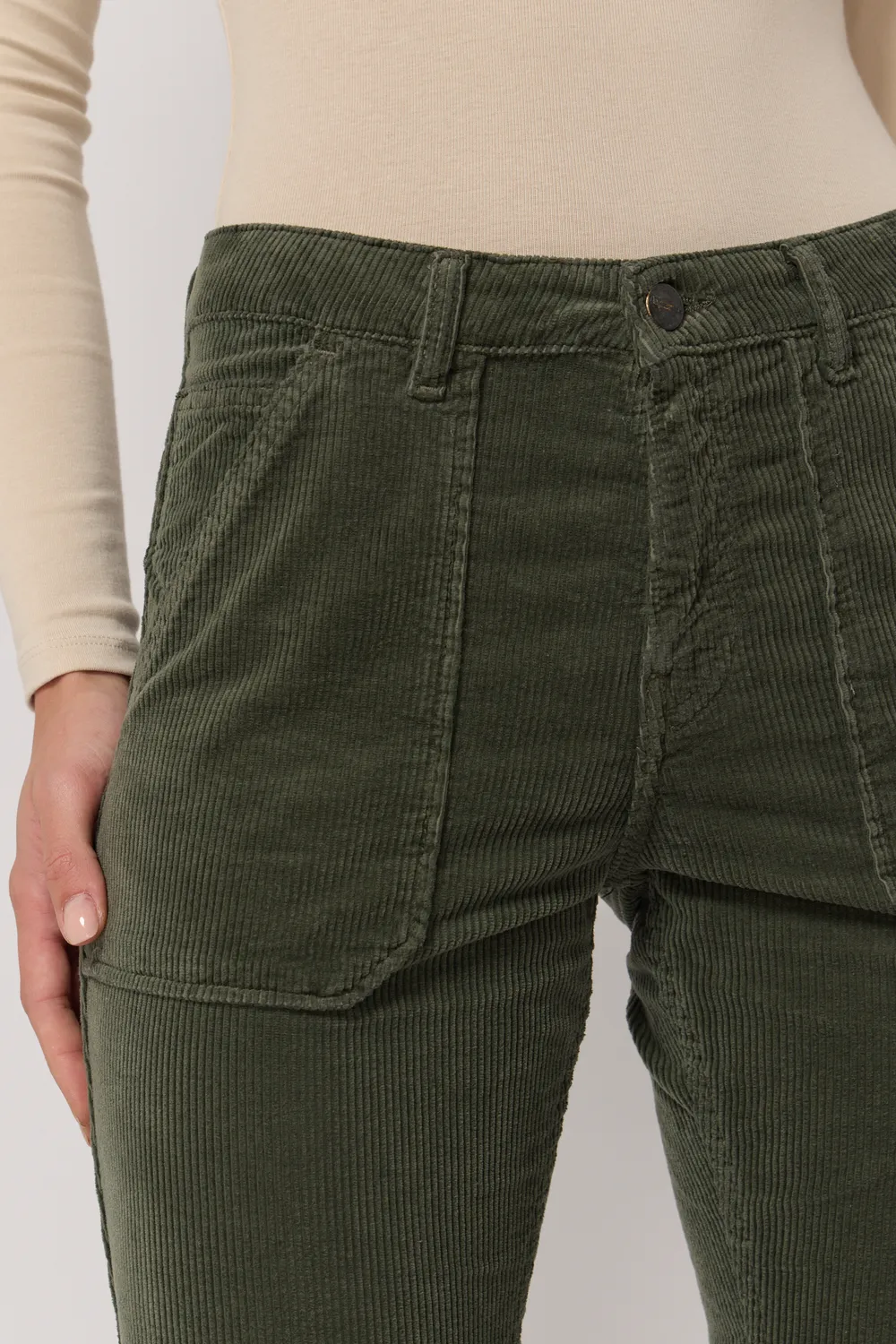 acquaverde Pierce pantaloni velluto kaki