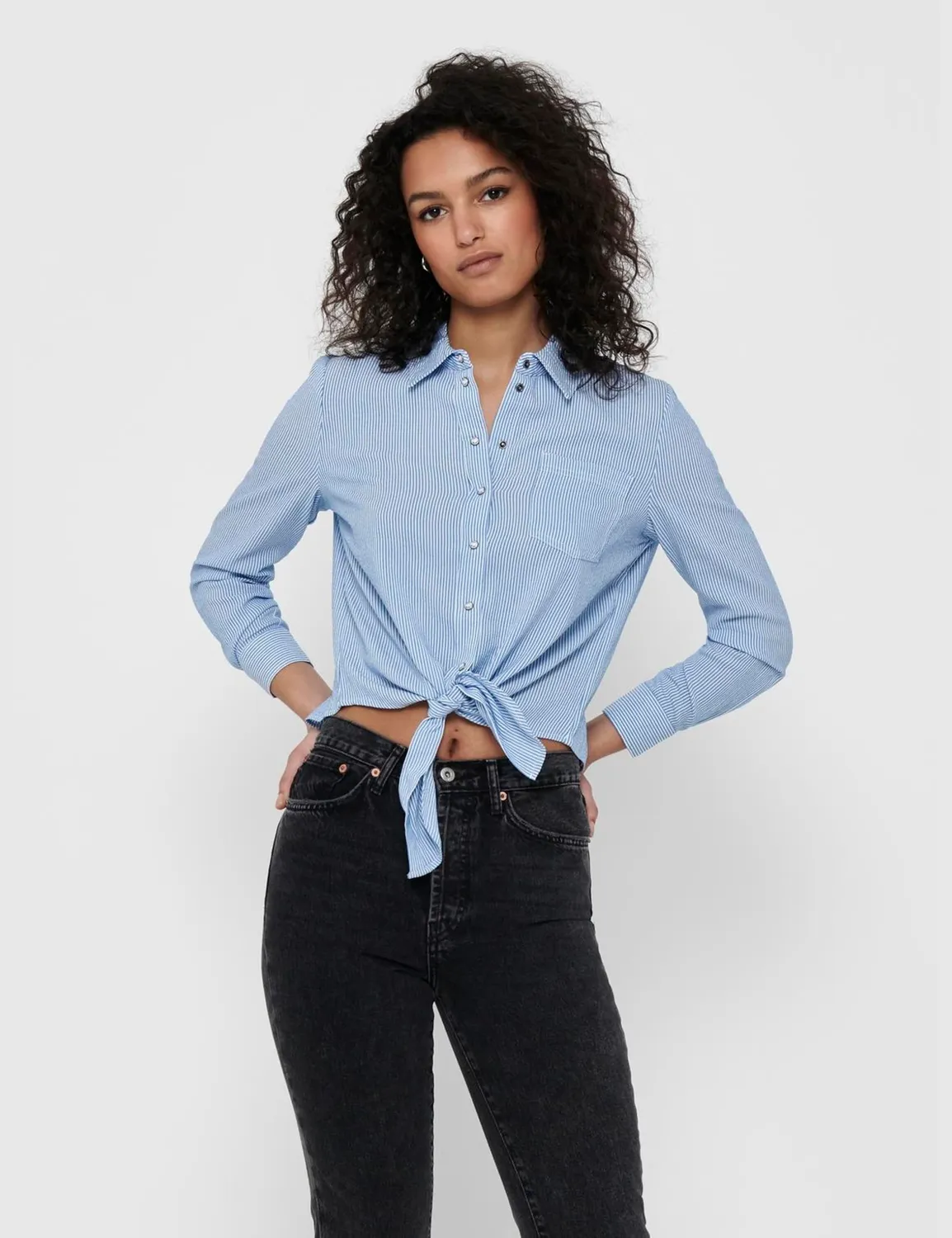 ONLY ONLLECEY top donna Cloud Dancer rigato