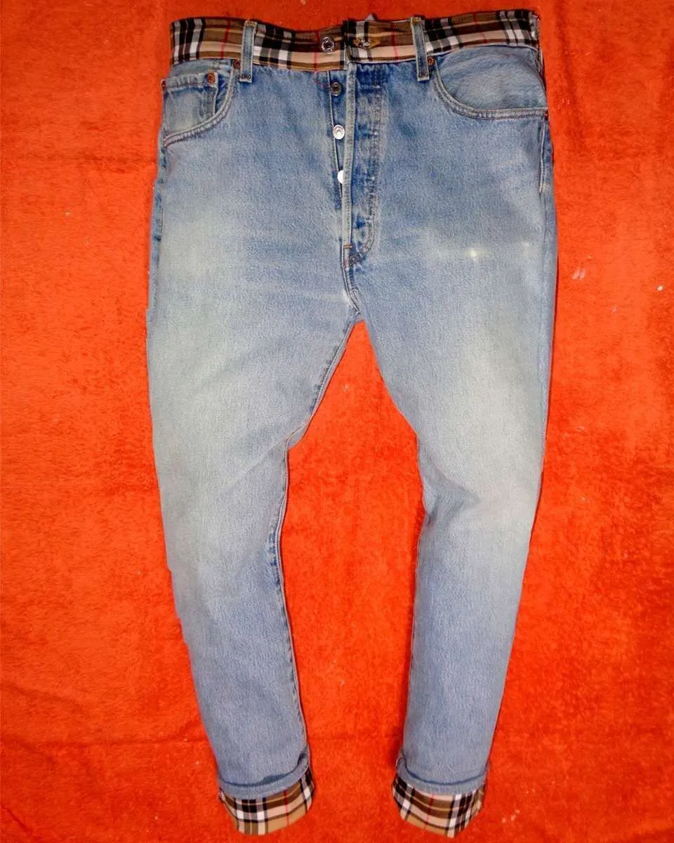 Levi's Vintage Remake Tasche jeans check beige