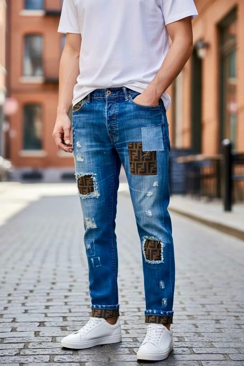 Never Say Never Fendi 26 jeans Levi's vintage personalizzati