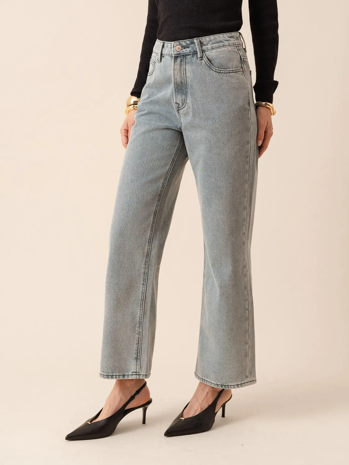 Oraije Raphael jeans straight loose verde
