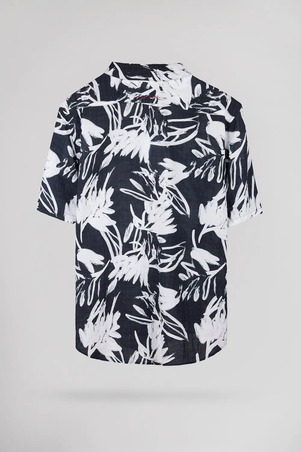 Teddy Smith C-Dixon MC camicia manica corta blu navy viscosa