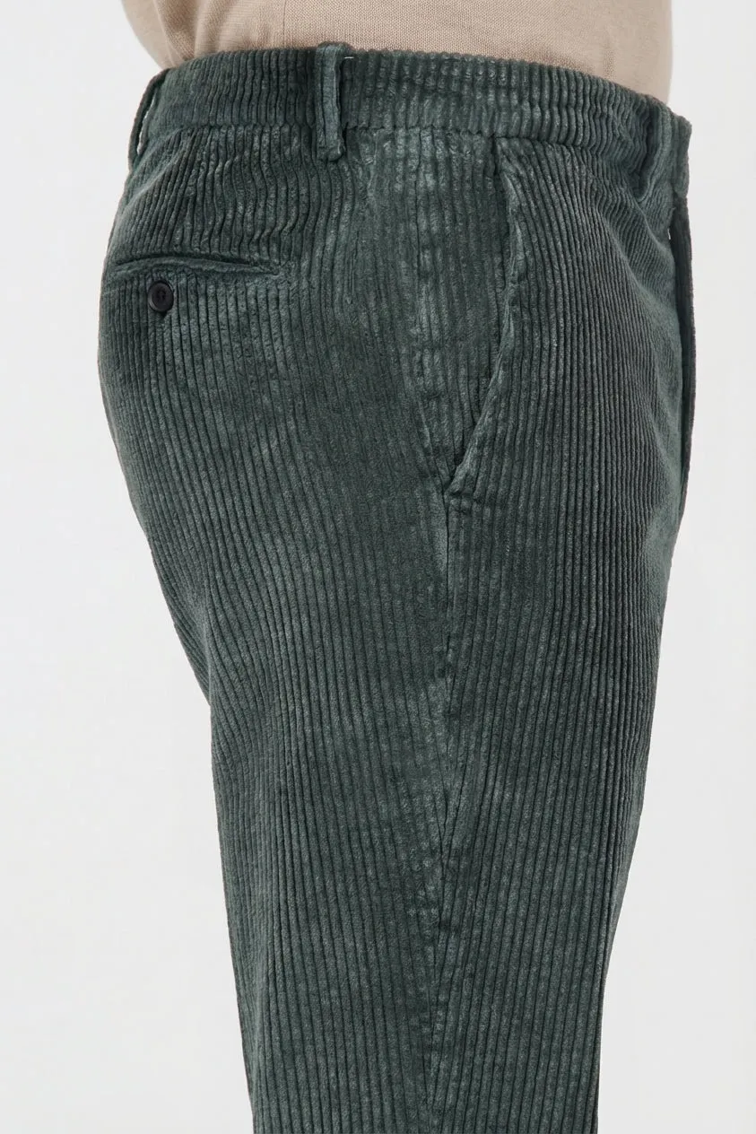Mason's Paris chino uomo verde scuro velluto carrot