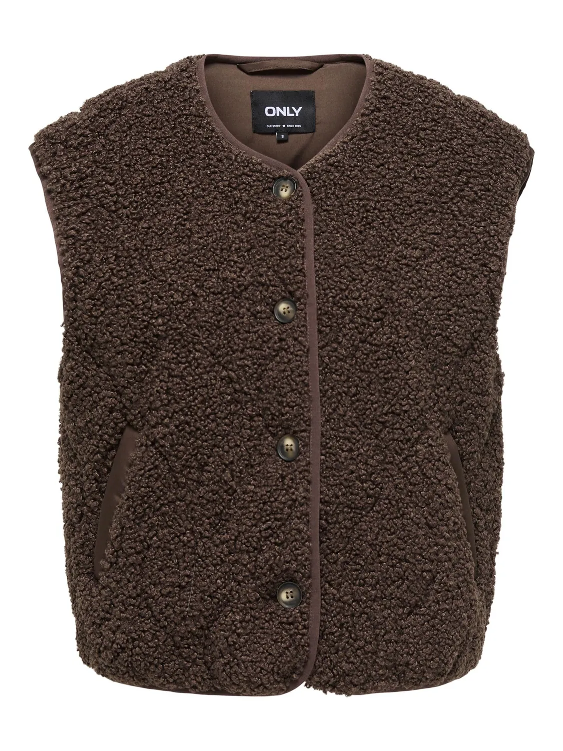 ONLY Onlines cappotto teddy taglia S marrone