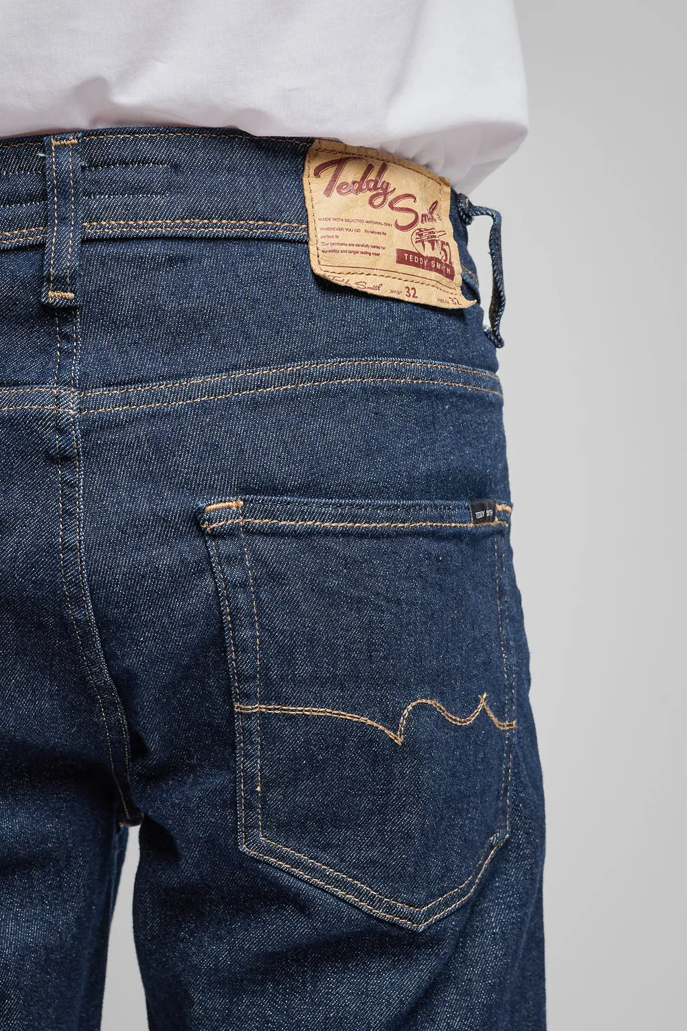 Teddy Smith Reg L32 Jeans Dritto Uomo Dark Blue Denim