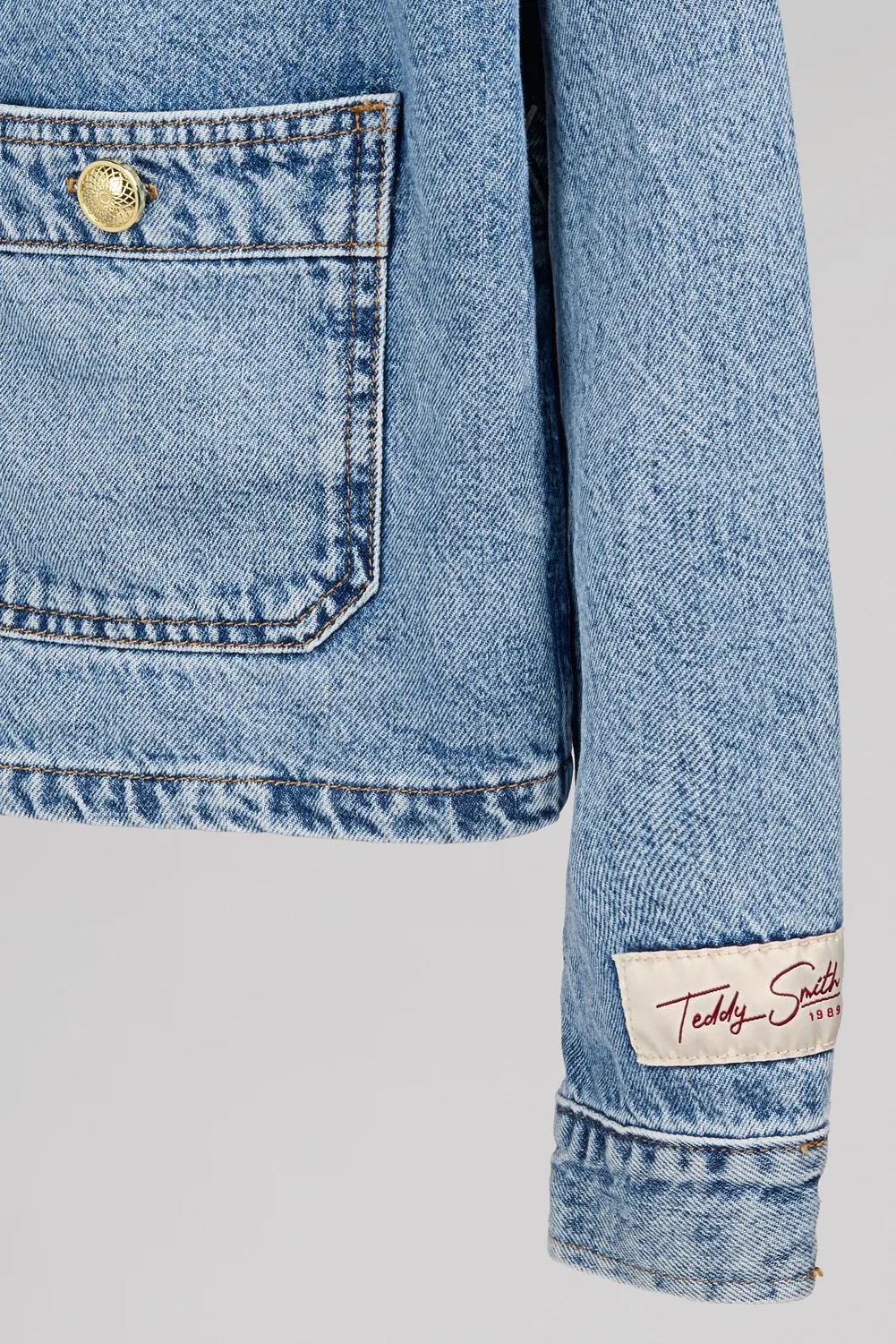 Teddy Smith B-Josefa giacca jeans donna indigo chiaro