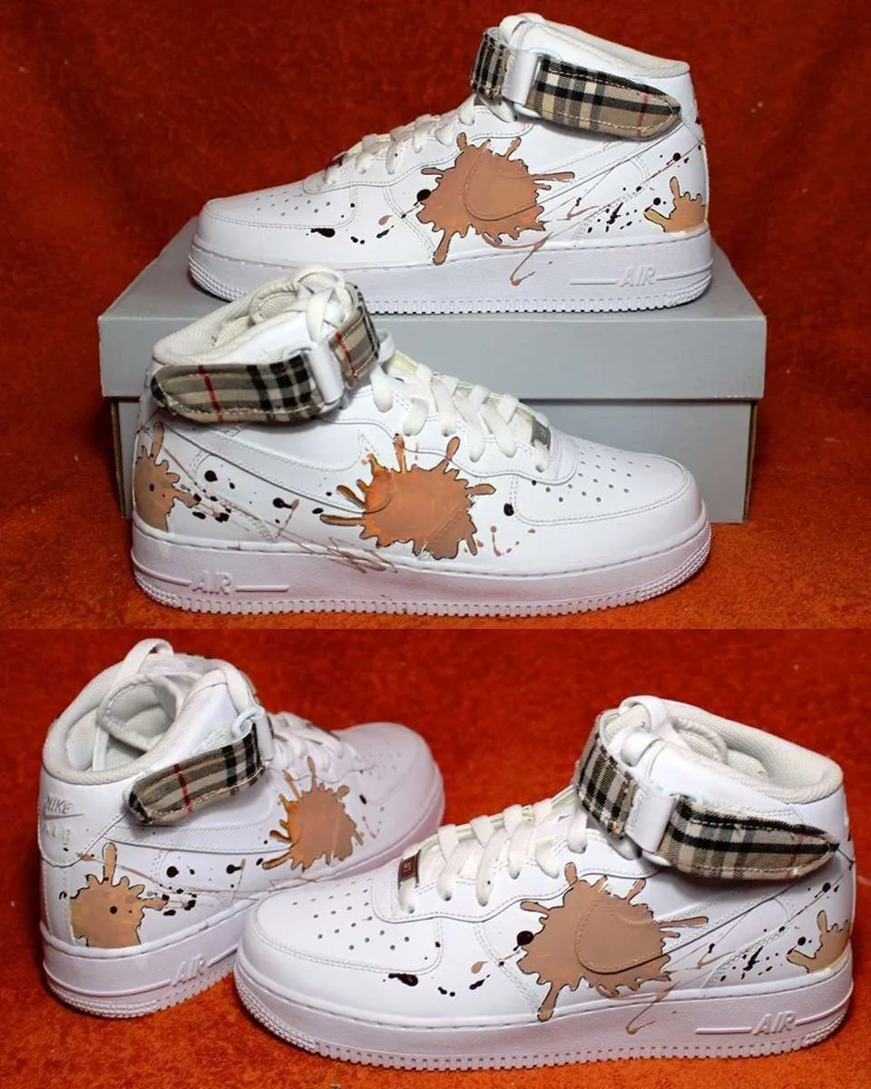 Nike Air Force 1 High sneakers personalizzate Burberry