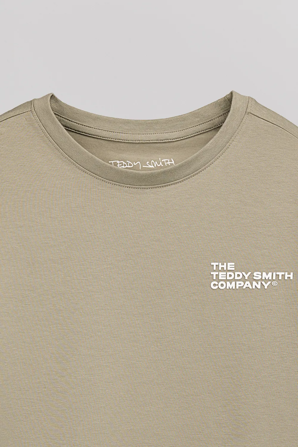 Teddy Smith T-Company JR t-shirt bleach kaki ragazzo