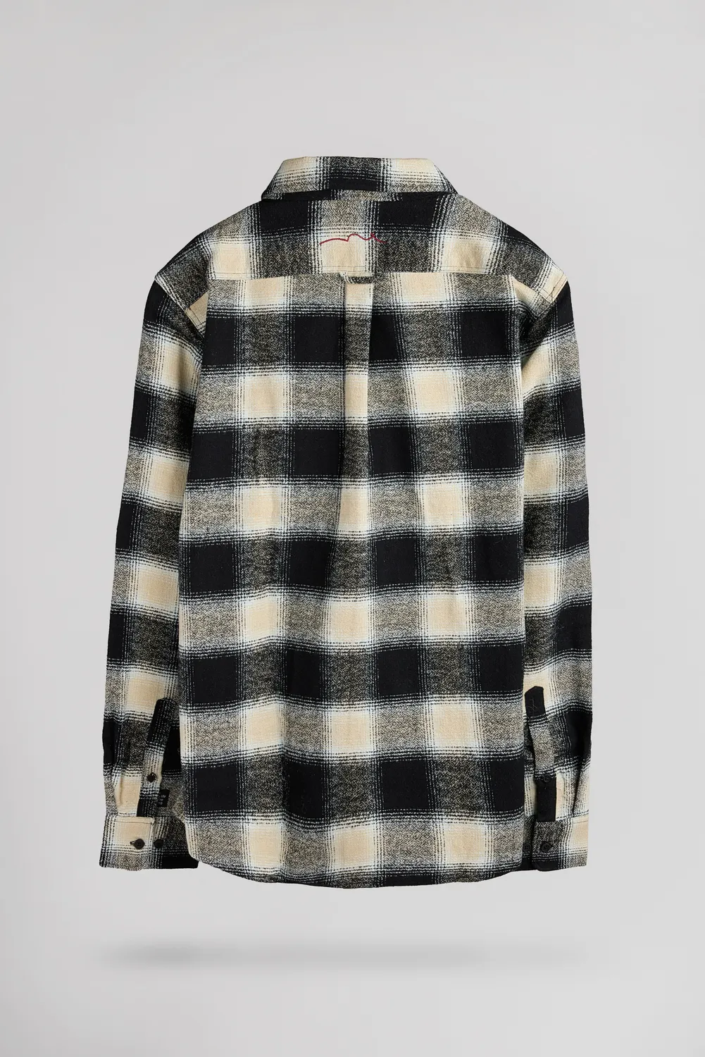 Teddy Smith C-Peak Camicia Quadri Nera Maniche Lunghe