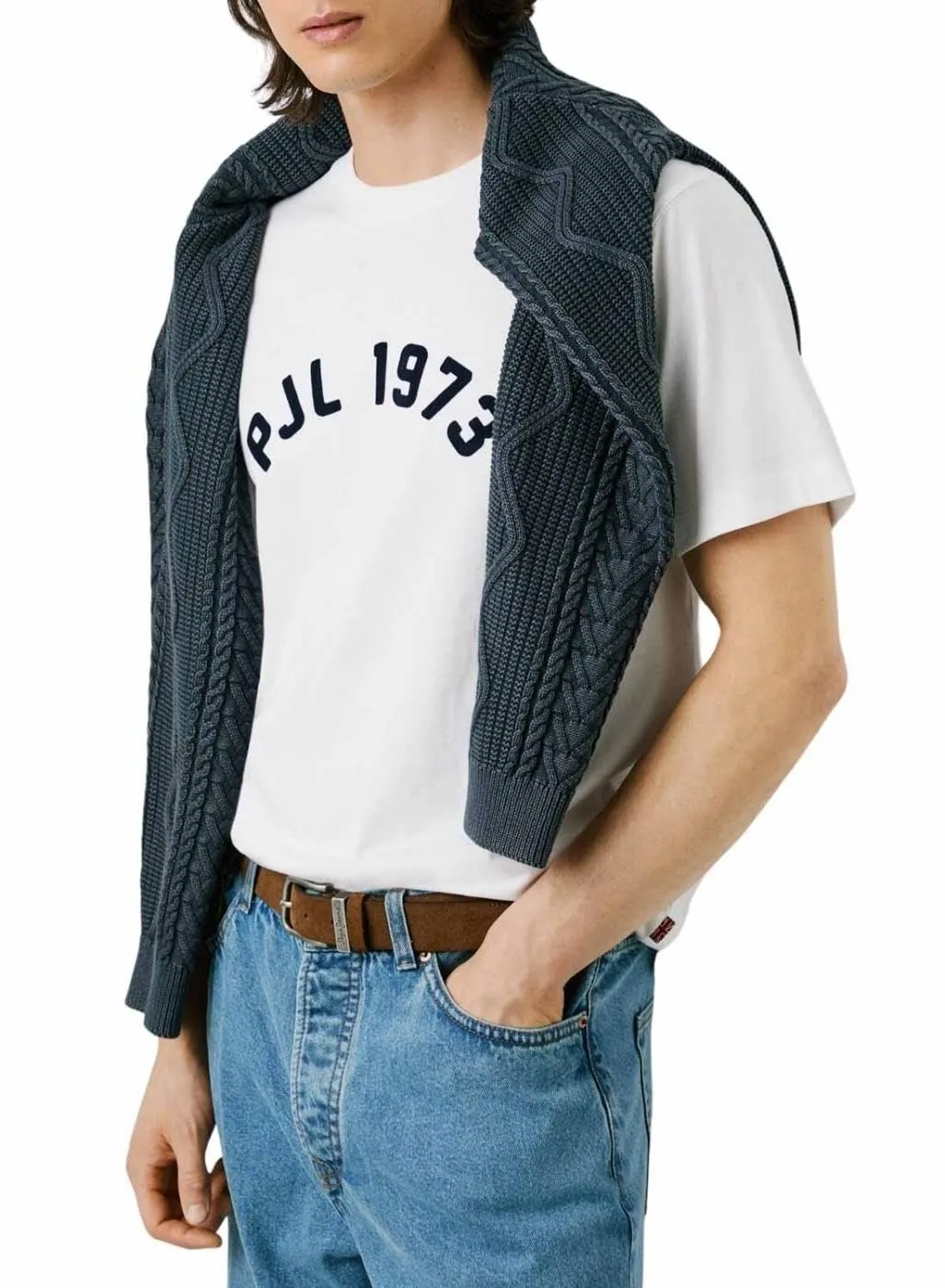 Pepe Jeans Maverick Tee T-Shirt Uomo M Bianca Cotone