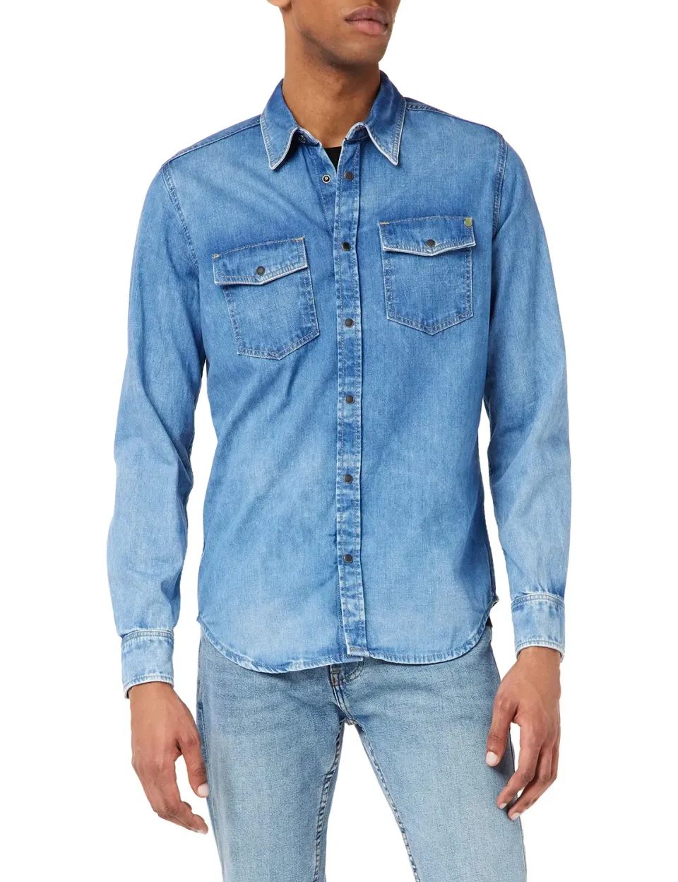 Pepe Jeans Hammond camicia jeans uomo blu denim-ht8