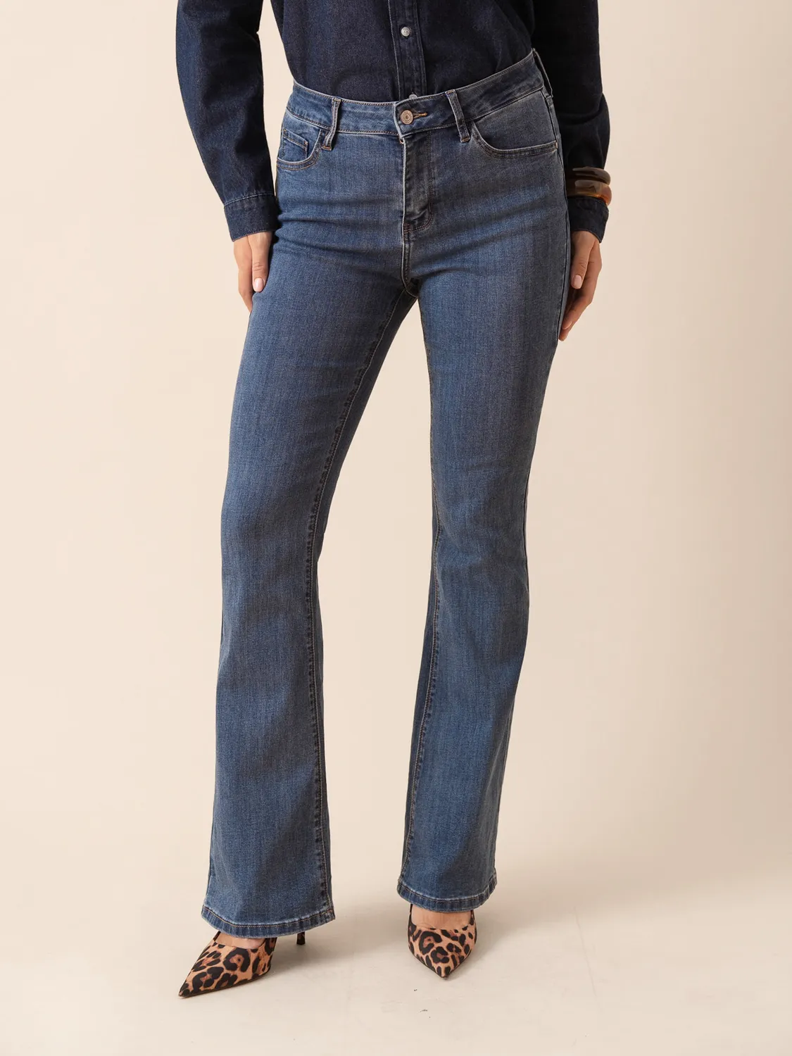 Oraije Emma jeans flare blu stone