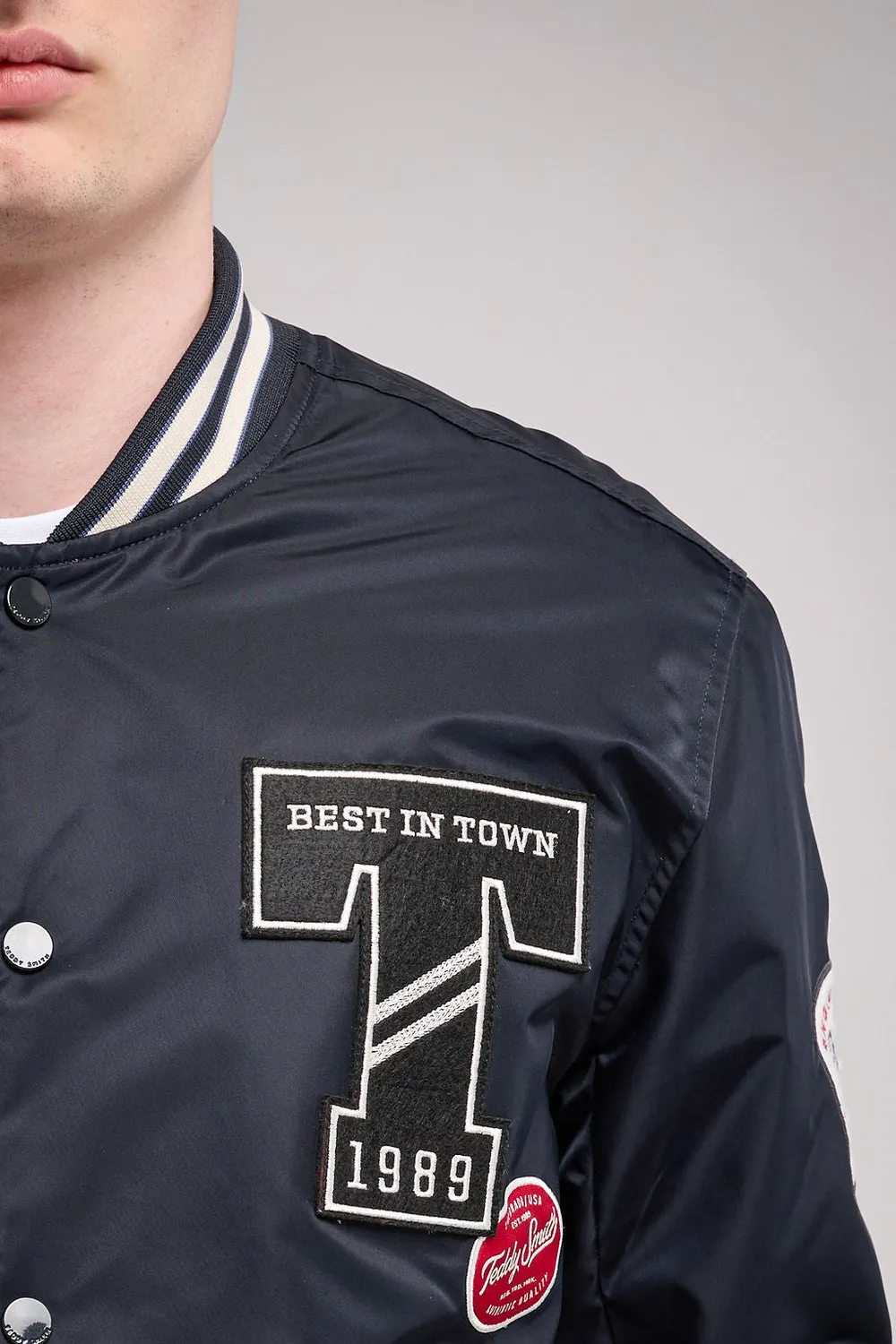 Teddy Smith B-Tibald bomber uomo dark navy nylon