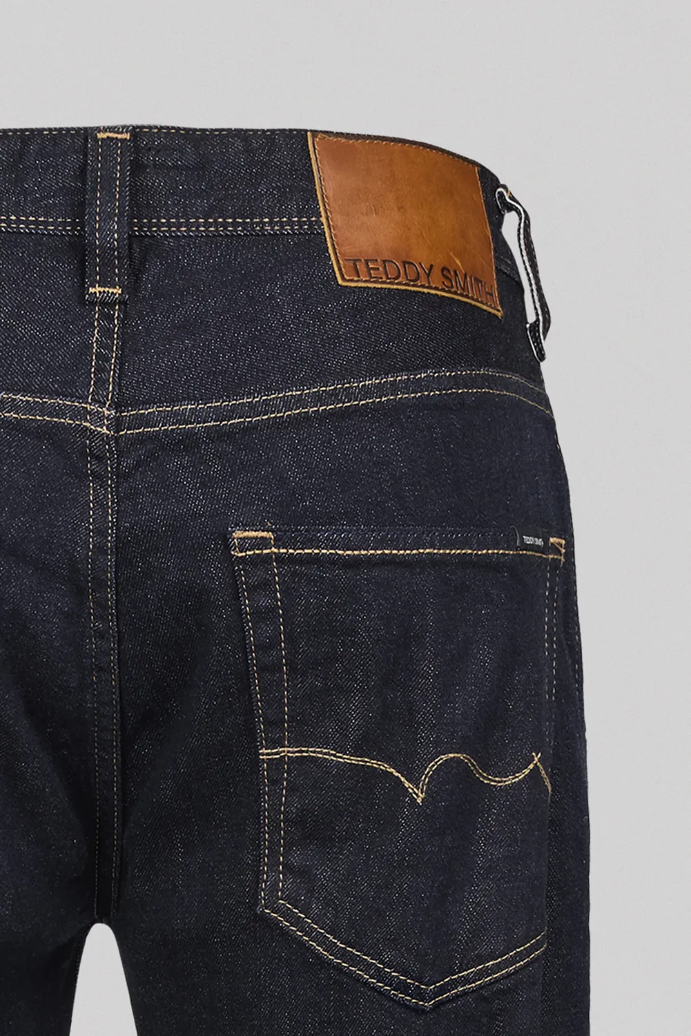 Teddy Smith REG Selvedge Jeans Dritto Uomo Dark Blue L32