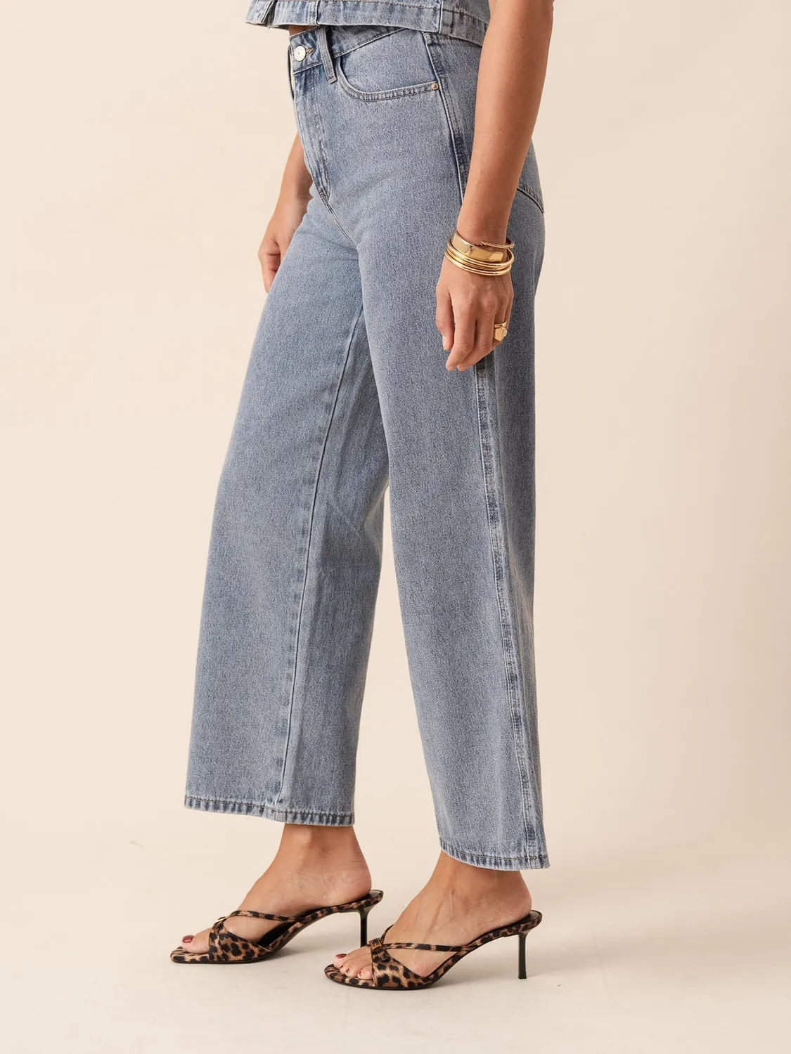Oraije Colombe jeans wide blu vintage