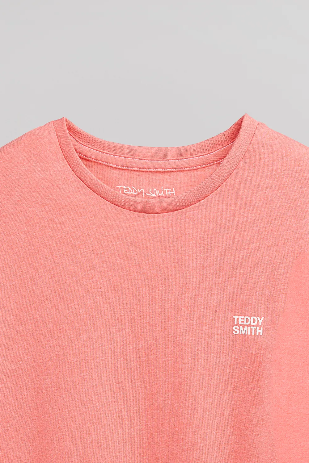 Teddy Smith The Tee t-shirt corallo chiné rilievo