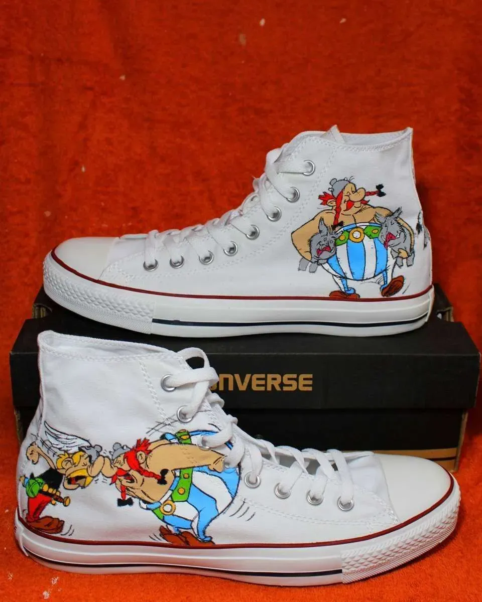 Never Say Never Converse All Star Asterix Obelix tela