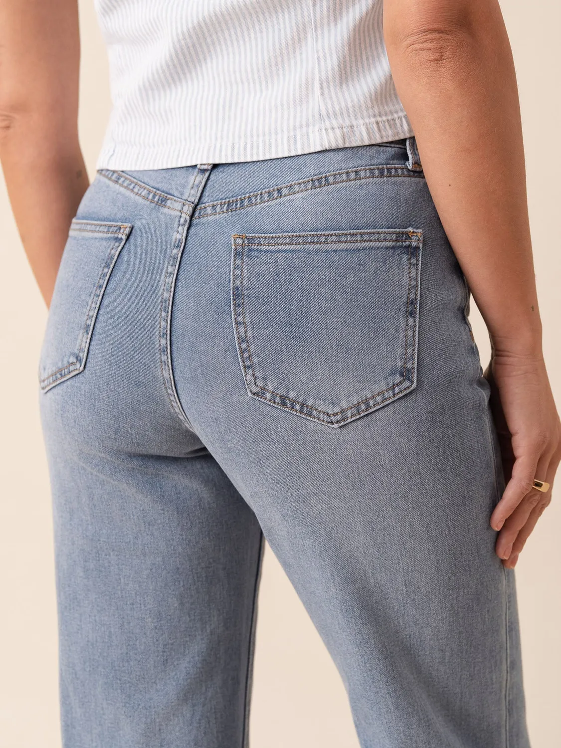 Oraije Solange jeans dritti azzurro chiaro