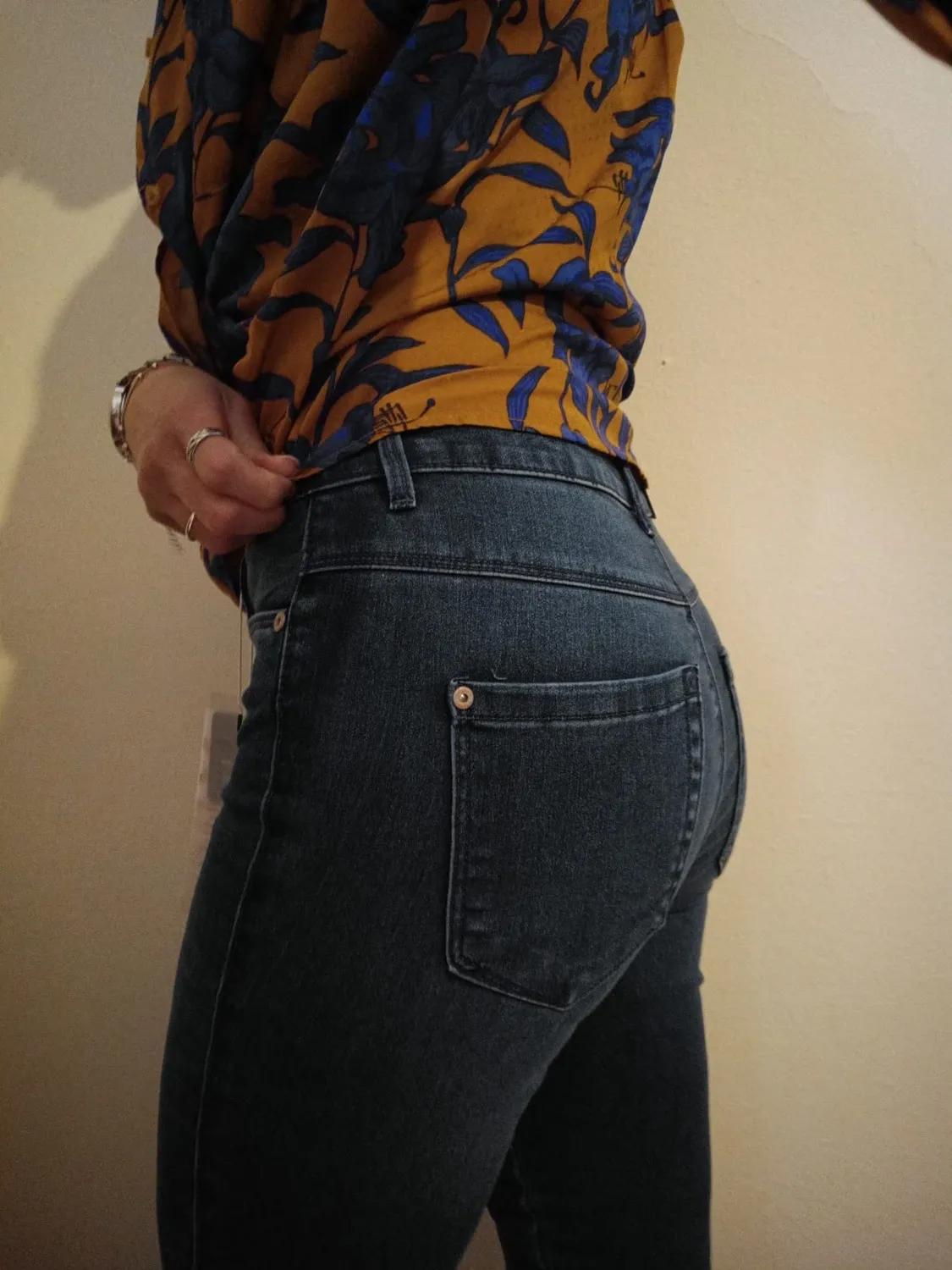 Only Onlroyal HW Skinny jeans donna bianco M/30L