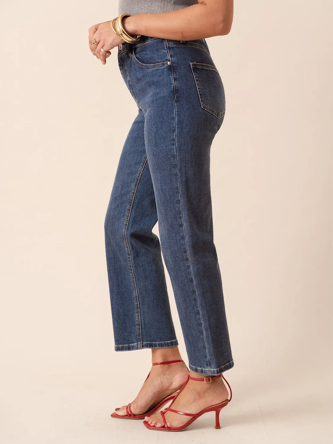 Oraije Solange jeans dritti blu scuro