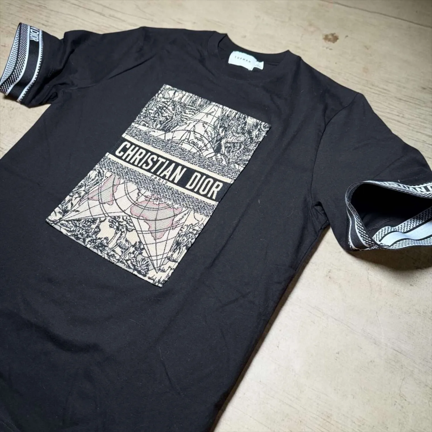 Never Say Never Ispirata Dior t-shirt tessuto nera personalizzata