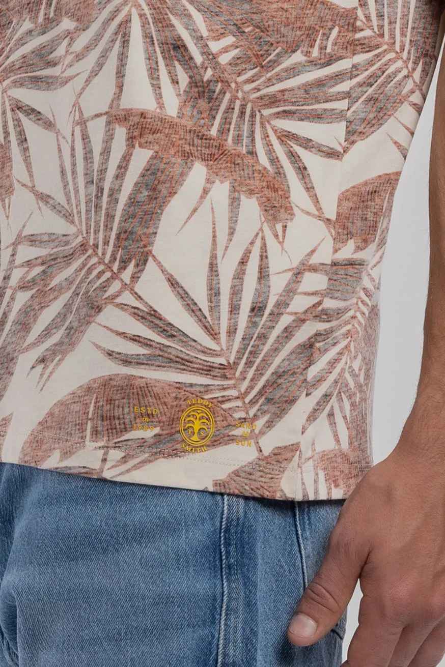 Teddy Smith T-Areski t-shirt floreale crema cotone