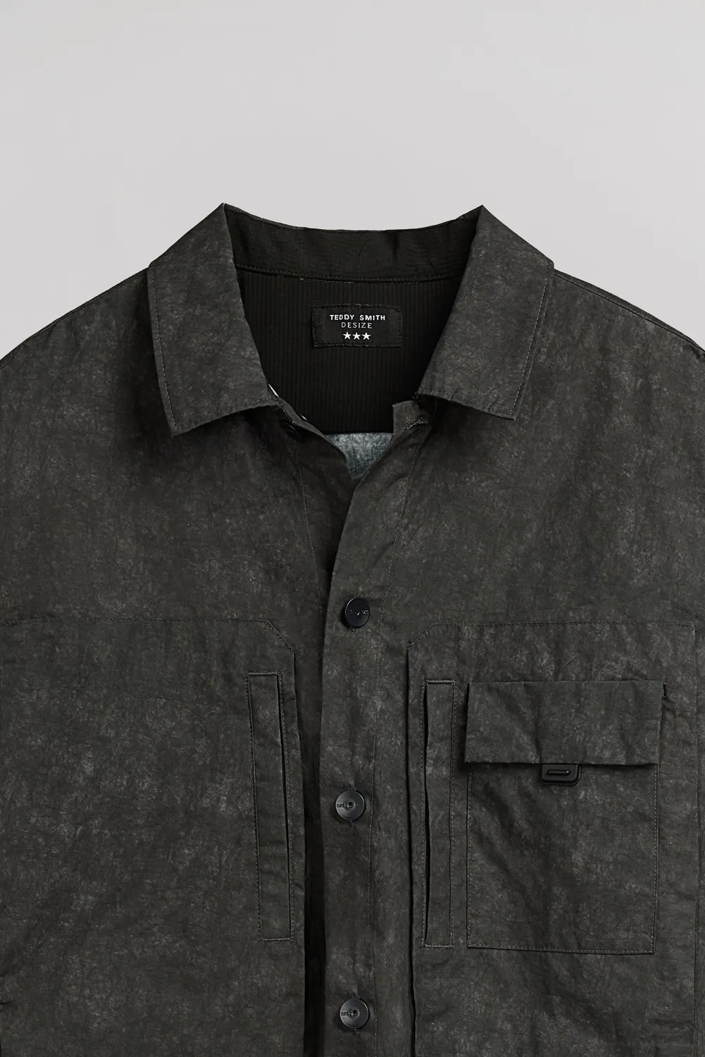 Teddy Smith C-Nylson sopracamicia uomo nero cotone