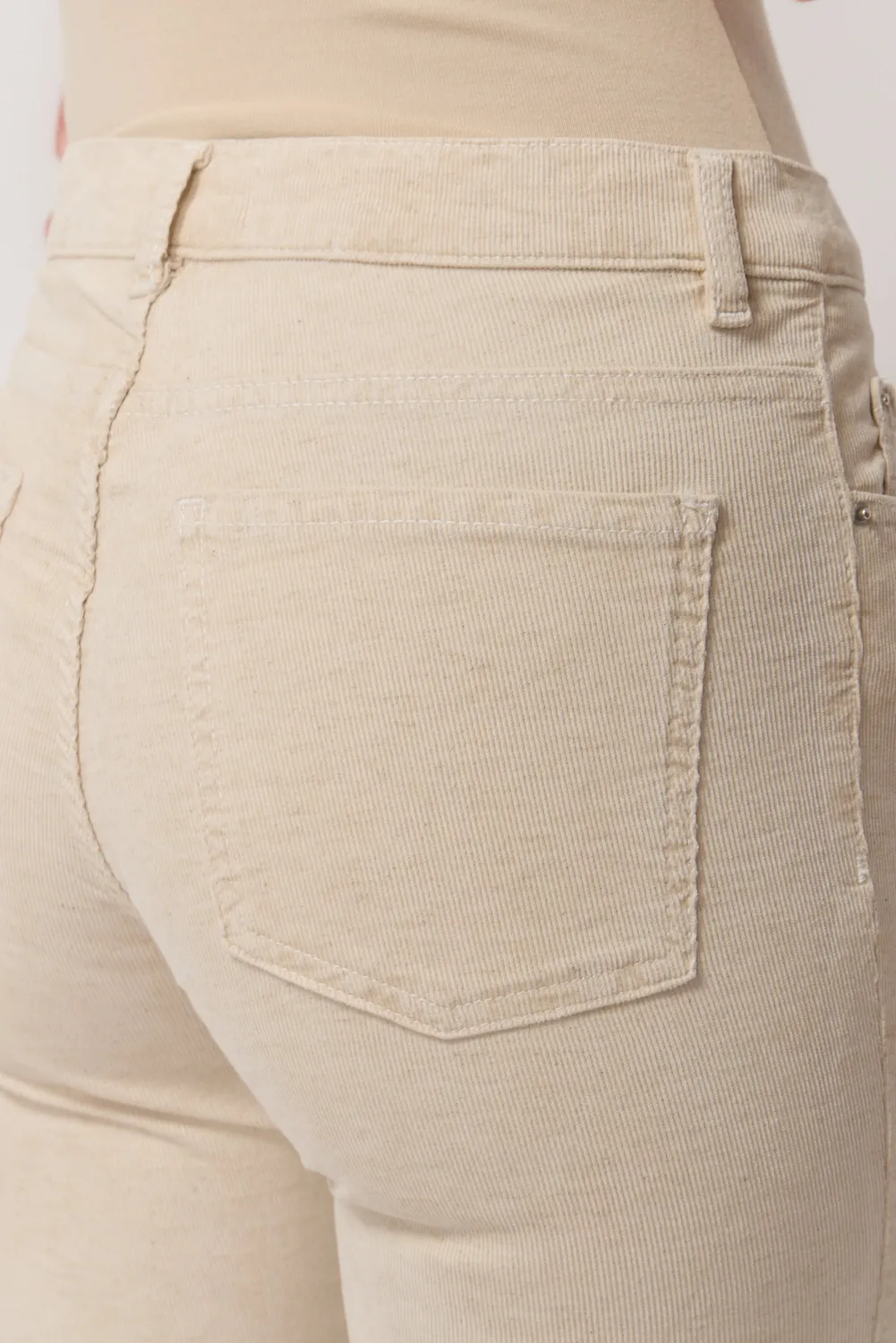 acquaverde Cara pantalone velluto natural bootcut