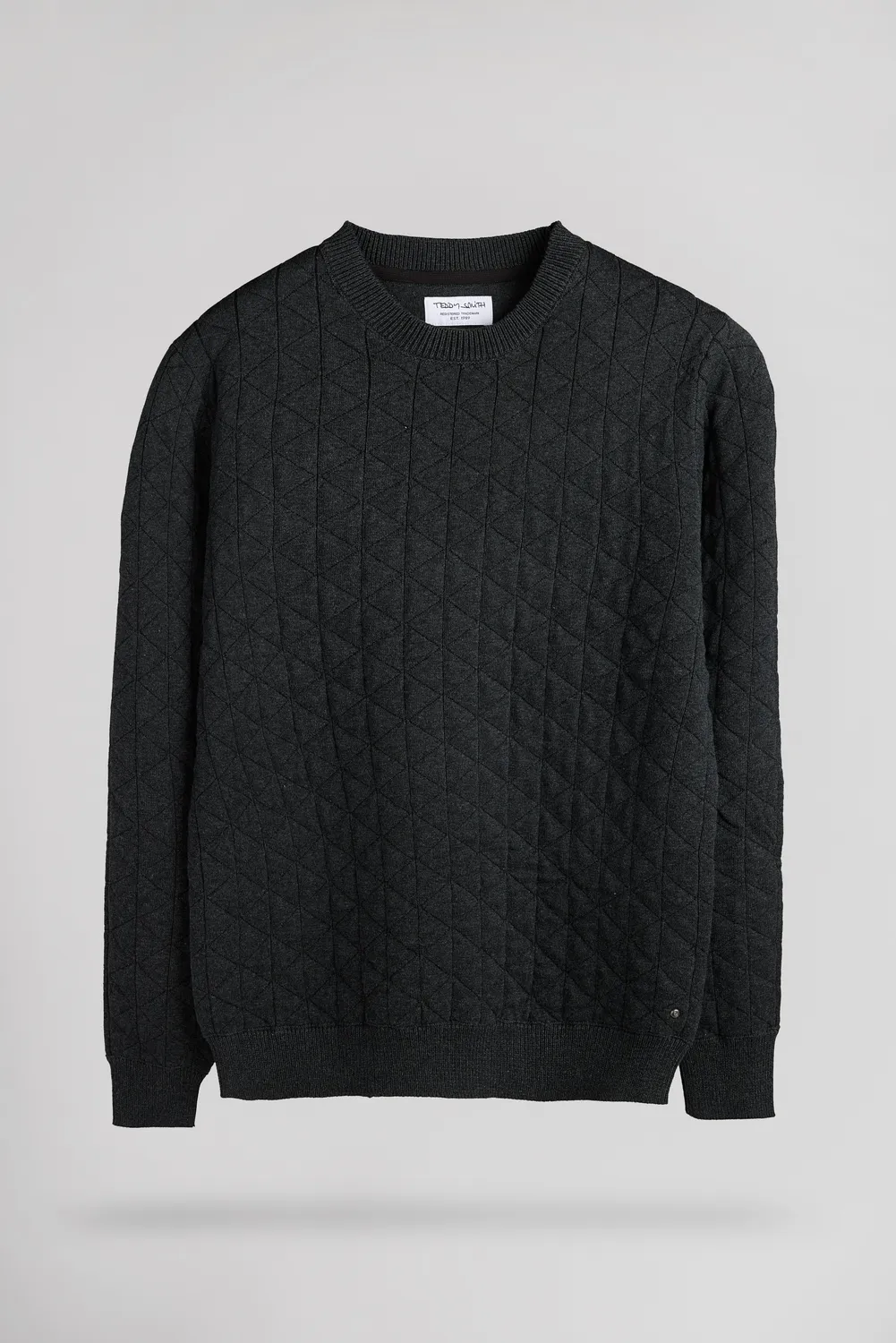 Teddy Smith P-Marlow maglione uomo nero jacquard