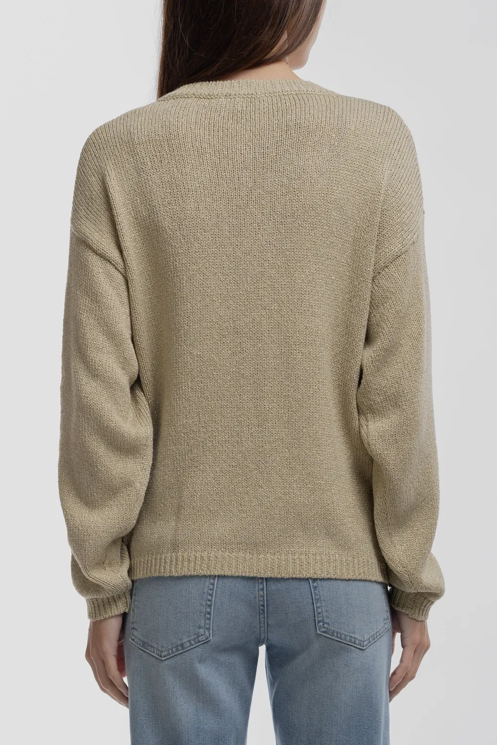 Teddy Smith G-ANA SOFT GREGE cardigan lurex grège donna