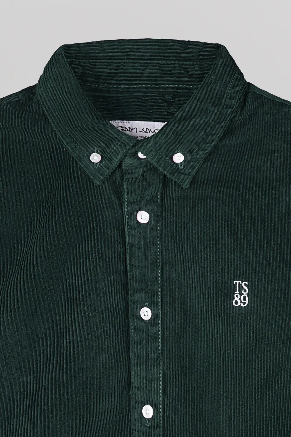 Teddy Smith C-Elton camicia velluto verde pino uomo