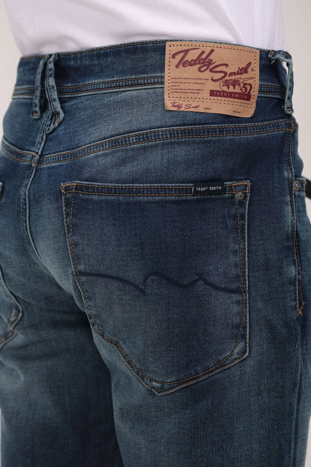 Teddy Smith Scotty 3 bermuda uomo denim dye