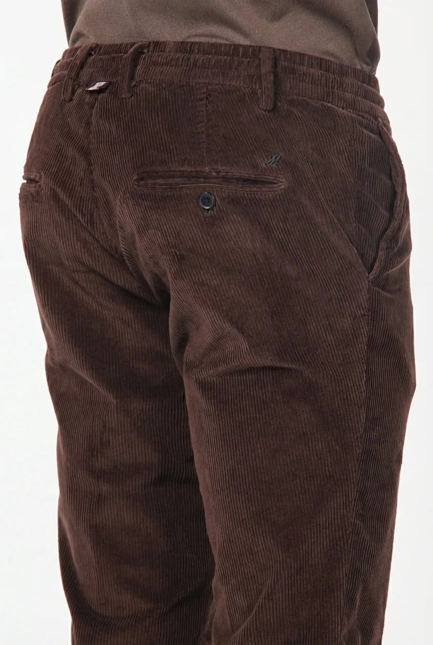 Mason's Milano Jogger chino uomo vinaccia velluto slim